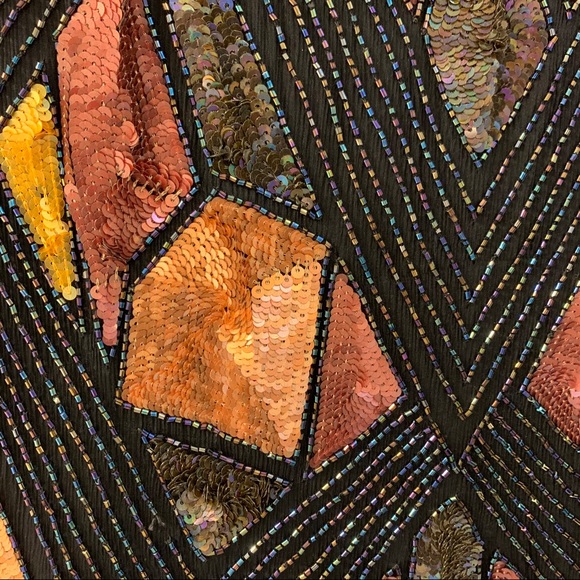 Beaded Evening Gown with Matching Jacket, Medium - Picture 5 of 11